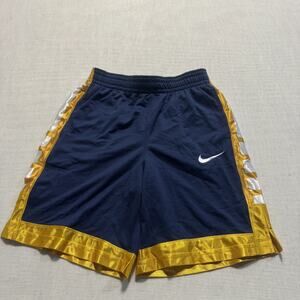 Nike Dri-Fit Elite Basketball Shorts Boys Sz L Blue Gold Brand New
